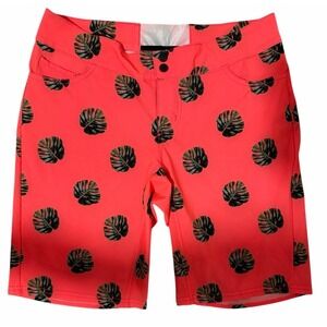 Shebeest Skinny Americano Cycling Short Split Leaf Watermelon Women's Size Large